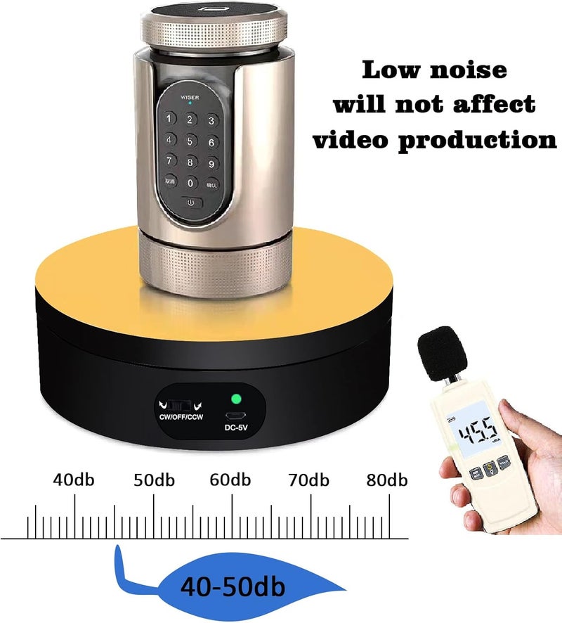YVV Motorized Rotating Display Stand, Cup Display Turner Stand, Electric Rotating Base for Glitter Tumblers, 360 Automatic Mute Rotating Turntable with 4 Colors Backgrounds for Epoxy Cup Display - Image 4
